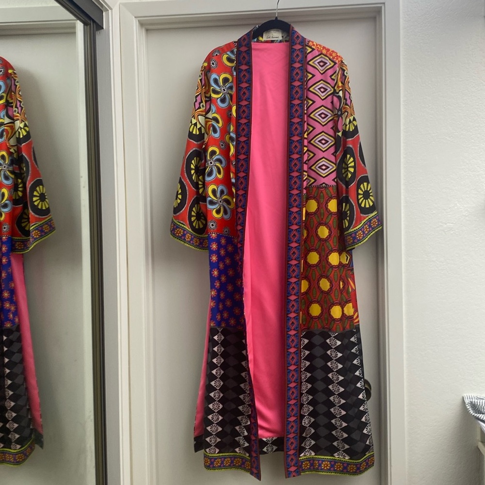 Alice and olivia and Carla kranendonk collaboration silk kimono
